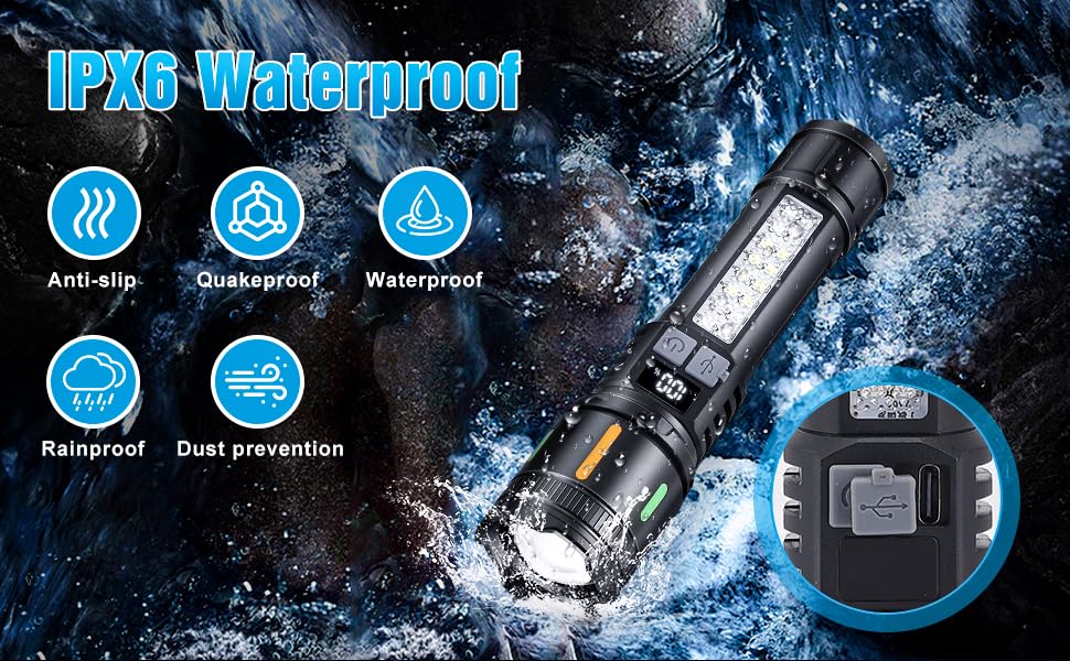 led flashlight; flashlights high lumens; rechargeable led flashlight