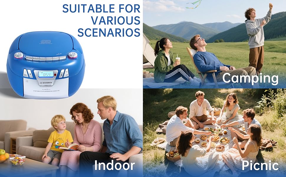 battery operated,portable music player,for camping,picnic,indoor speaker,outdoor speaker boombox.