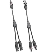 KNMIPJD Solar Panel Connector 2 to 1 Y Branch Parallel Adapter, 30A 1000V 10AWG Tool-Free IP68 Wa...