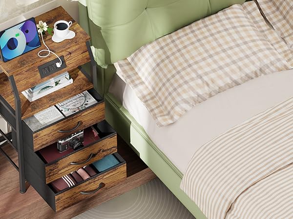 Night Stand with Charging Station