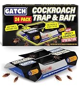 Cockroach Killer Indoor Home (24 Pack), Cockroach Traps Indoor Sticky, Baited Glue Roach Killer I...