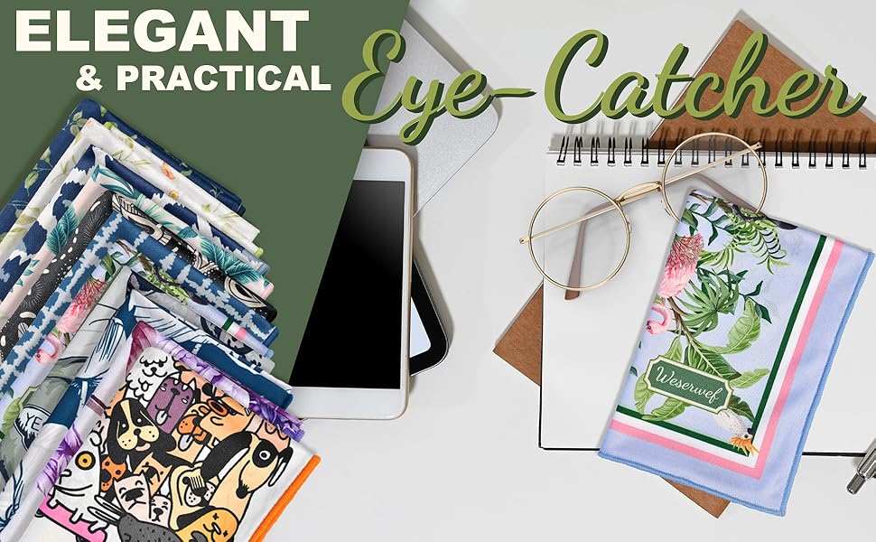 Collection of colorful notebooks or journals arranged with a smartphone, glasses, and decorative cards on a light surface, featuring 'Elegant &amp; Practical' text.