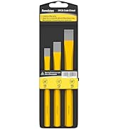 Renekton Heavy Duty Cold Chisels Set, 3/8 in, 1/2 in, 5/8 in, CR-V Steel, For Cutting Rivets, Rod...