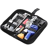 FLK Tech 147pcs Watch Repair Tool Kit, Professional Wrist Watch Band Link Back Pin Strap Removal