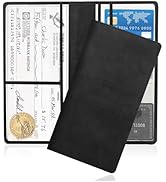 Car Registration and Insurance Holder,PU Leather Car Glove Box Organizer Car Document Holder for ...