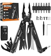 BIBURY Multitool Pliers, Stainless Steel Foldable Multi Tool with Upgraded Scissors and Screwdriv...