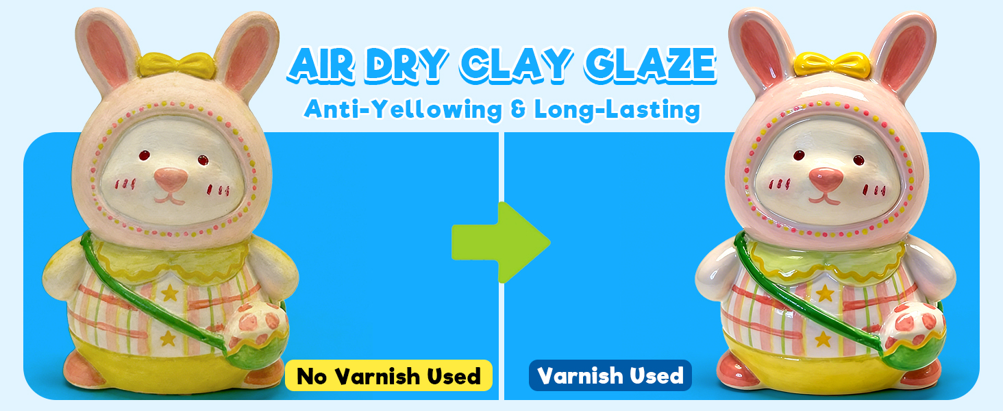 air dry clay glaze