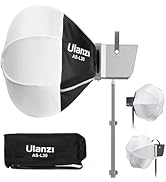 ULANZI Mini Lantern Softbox Soft Light Modifier, 11.8 inch, Quick-Setup, Quick-Folding, White, Pl...
