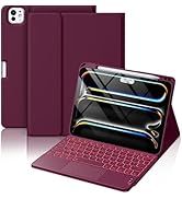 Hamile for iPad Pro 11-inch Case with Keyboard (M4) - Magnetic Wireless Keyboard with Multi-Touch...