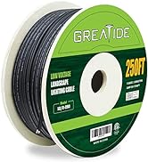 GREATIDE 12/2 Low Voltage Landscape Lighting Wire, Outdoor Direct Burial Cable, 12 Gauge 2 Conduc...