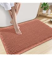 Smiry Waffle Bath Mat 30x20, Extra Soft Absorbent Bathroom Rugs, Non Slip Machine Washable Quick ...