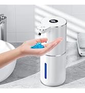 Fachixy Automatic Soap Dispenser with Digital Display,Rechargeable Wall Mounted Touchless Soap Di...