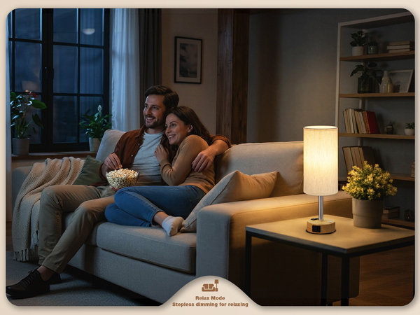Touch Bedside Table Lamp with Memory