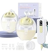 Breast Pump Hands Free K3 Updated, Wearable Breastfeeding Pump with Soft Double-Seal Flange, 1800...