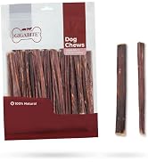GigaBite Beef Esophagus Dog Treats - Natural Gullet Sticks for Dogs, High Protein Single Ingredie...