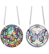 JISHSHAY 2 Pcs Diamond Painting Pendant Kits - Butterfly &amp; Special Shape Diamond Art - Suncatcher...