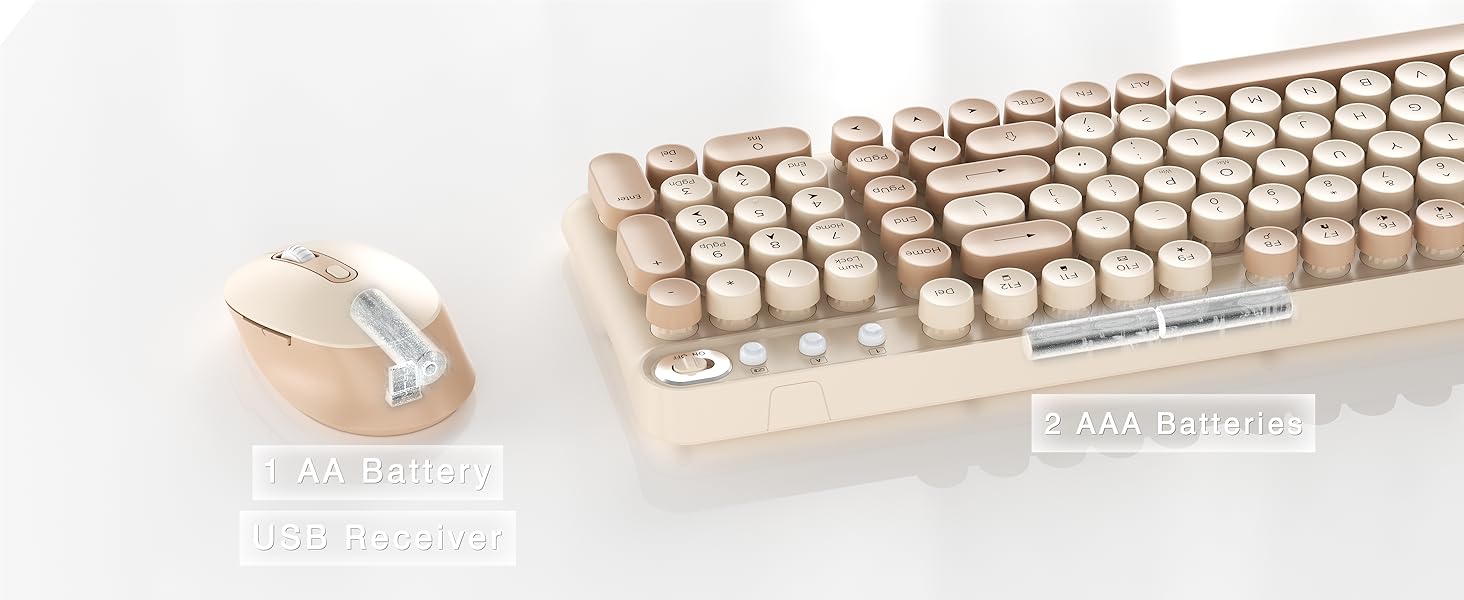 Wireless Keyboard and Mouse Combo