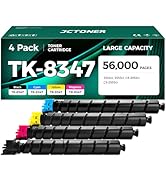 TK-8347 TK8347 Toner Cartridge Set 4-Pack High Yield Replacement for Kyocera TK-8347K TK-8347C TK...