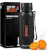 SQUATZ 24 Oz Poseidon Series Water Bottle for Protein and Fruit Shakes - Premium Quality Wide Mou...