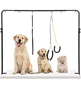 Dog Grooming Arm, Adjustable Pet Grooming Arm with Clamp for Small and Medium Dogs,Grooming Loop ...