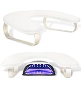 Arm Rest for Nails Tech Upgraded 10° Inclined, U-Shaped Manicure Nail Arm Rest Stand, Nail Armres...