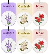 TheMadFox 12 Pcs Car Air Fresheners Hanging Paper Plants,Long-Lasting Freshener Scents Lavender R...