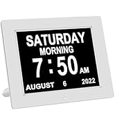 Medication Reminder Digital Calendar Dementia Day Date Time of The Week Clock for Seniors Elderly...