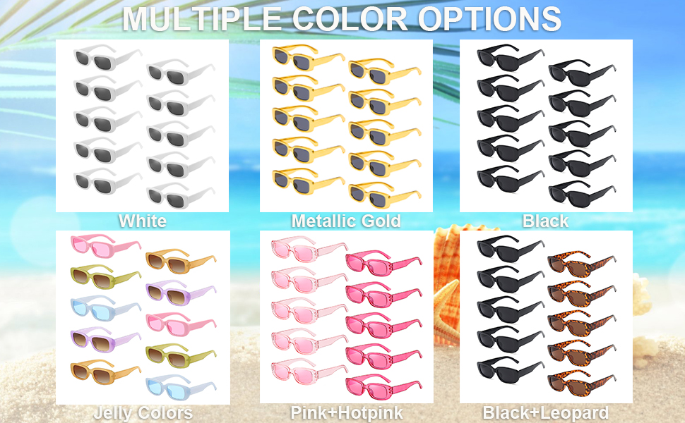 rectangle sunglasses pack