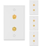 VCE UL-Listed Speaker Wall Plate Gold-Plated, 2-Port Keystone Wall Plate with Banana Jack Binding...