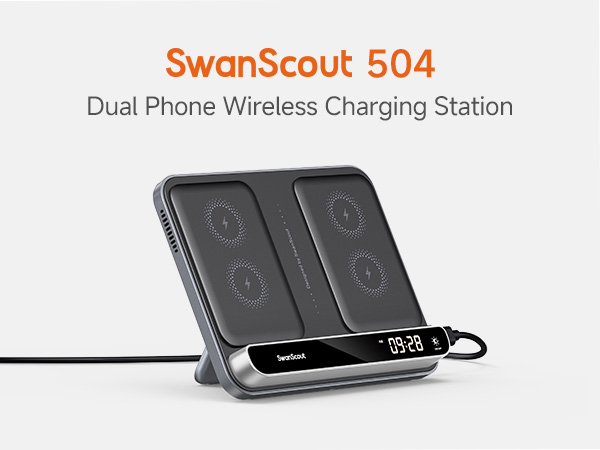 dual phone wireless charging station