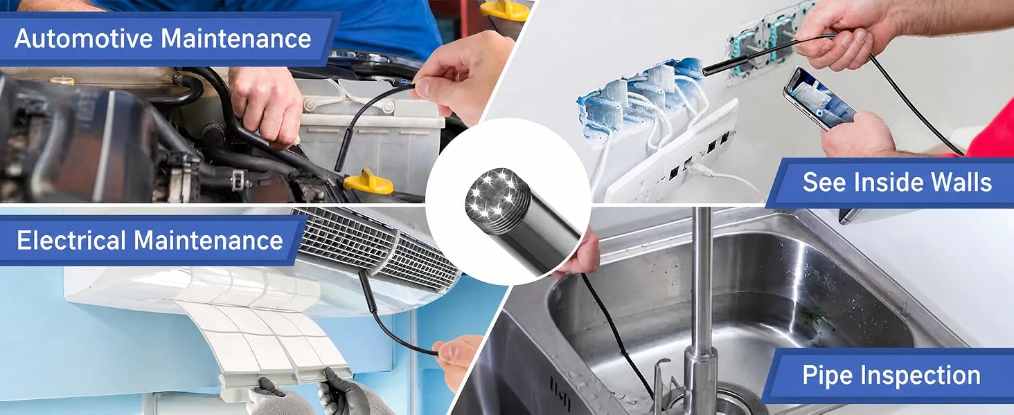 Examples of application scenarios for Endoscope Camera with Light