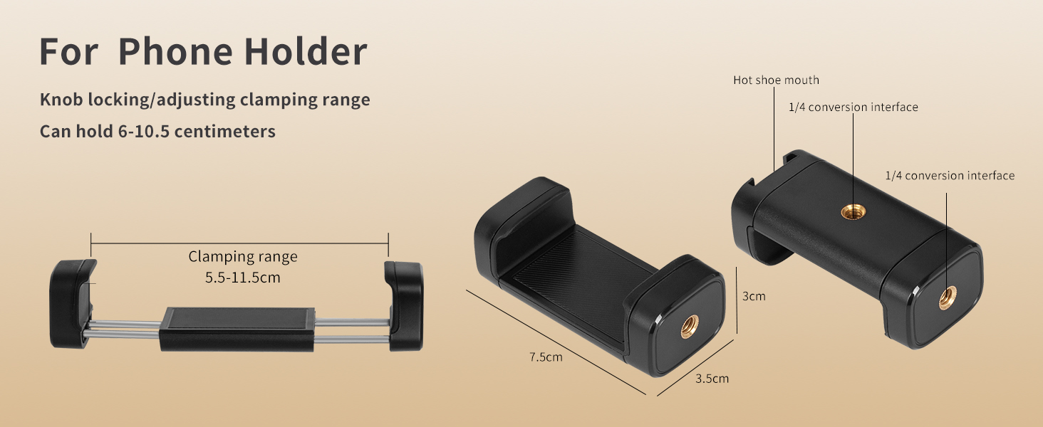 Magic arm Phone holder size