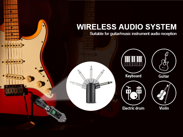 Wireless Guitar transmitter and receiver
