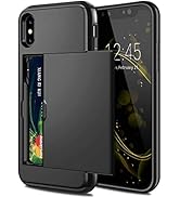 SAMONPOW for iPhone X/XS Case Wallet Card Holder for iPhone 10 Case Wallet Card Holder Heavy Duty...