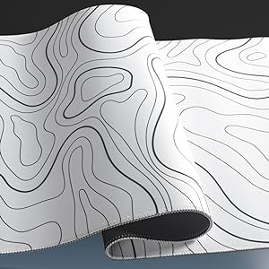 white topo mouse pad print and surface