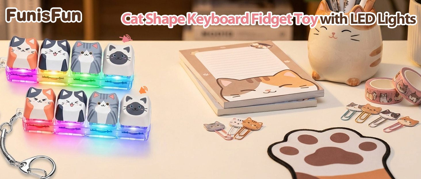 Cat-Shaped Keyboard Fidget Toy