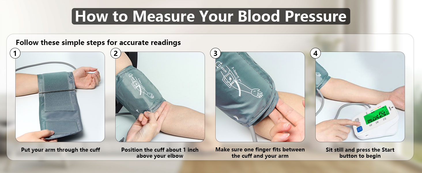 steps to measure your blood pressure