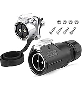 2 Pin Connector, Waterproof Wire Connectors, Aviation Connector for Industrial, Power, Car, and O...