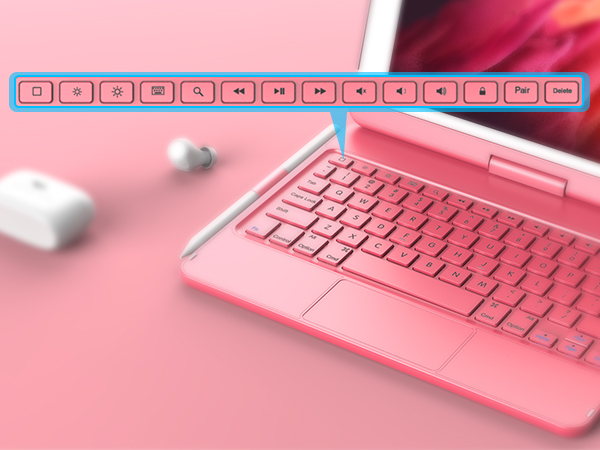 for ipad 9th case with keyboard pink 15
