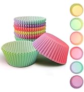 300PCS Gradient Cupcake Liners Small Cupcake Cups 6 Designs Mini Cupcake Papers Baking Cups Cupca...