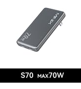 MINIX 70W Flat USB C Wall Charger Block, Slim & Flodable Dual Type C GaN Charger Plug Fast Chargi...