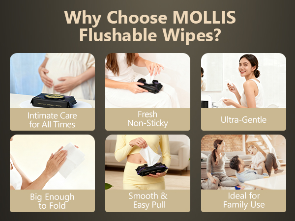 MOLLIS Flushable Wipes