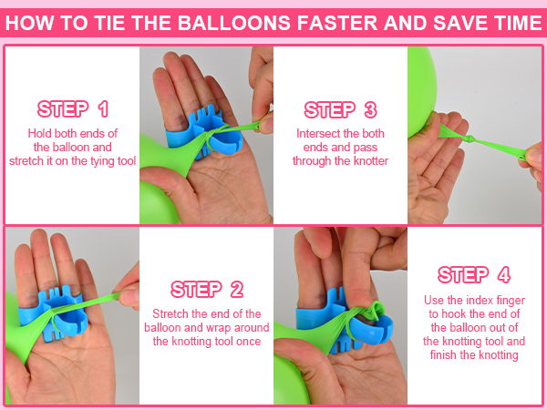 Easy steps to tie balloons faster with a balloon knot tool