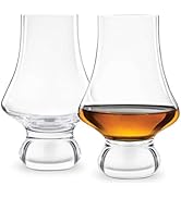 Final Touch Whiskey Tasting Glasses - Set of 2 Lead-Free Crystal Glasses - DuraShield Titanium Re...