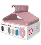 Sharpty Plastic Hangers Clothes Hangers for Clothing, Closet, Coats &amp; Shirts - Durable, Thick, To...