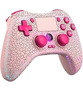 RALAN Wireless Controller with 8 Color Adjustable LED Lighting Compatible with PS4 Pro/Slim/for P...