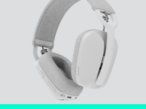 A close up angle zoom of Zone Vibe 100 (Off-White)