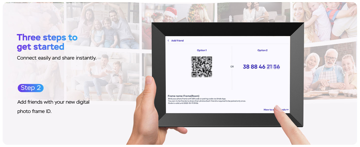 digital photo frame white