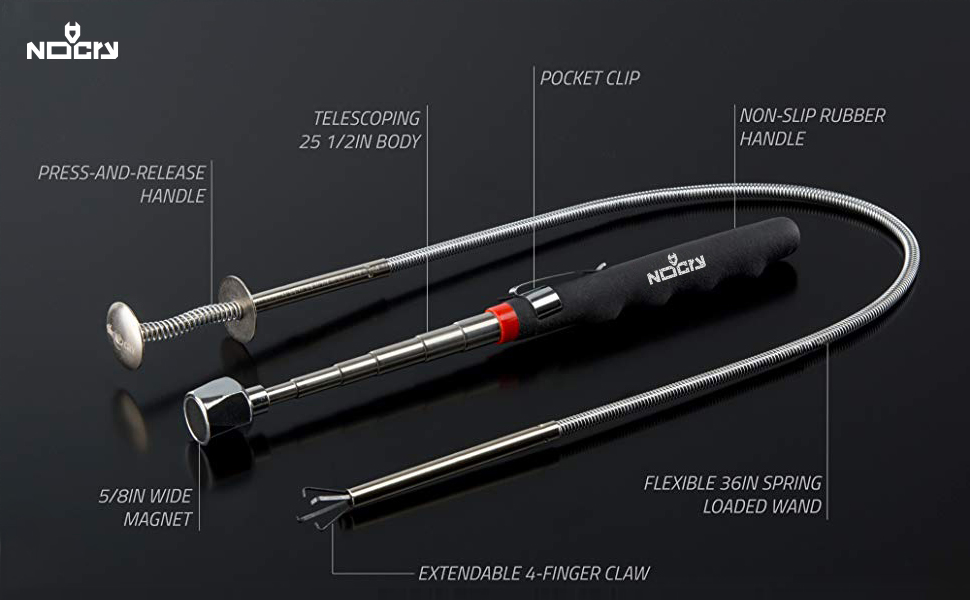 stick flashlight trash duty grabbers screw led rod claws craftsman mirror reaching garbage lighted