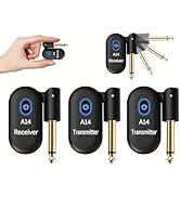 INGPARTNER A14 Wireless Guitar System 2.4GHz 2 Modes, Thumb-Size, 90° Rotatable, Wireless Guitar ...